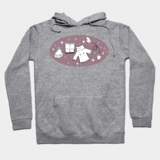 Winter weather snow lover cartoon illustration Hoodie